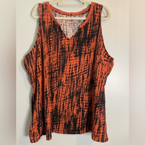 torrid Tops - TORRID TIE-DYE SLEEVELESS SPLIT NECK HERITAGE SLUB CLASSIC FIT TANK Sz 6X